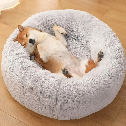 Image of MATE Plush Cat & Dog Bed; designed to cradle them in unparalleled plush comfort.