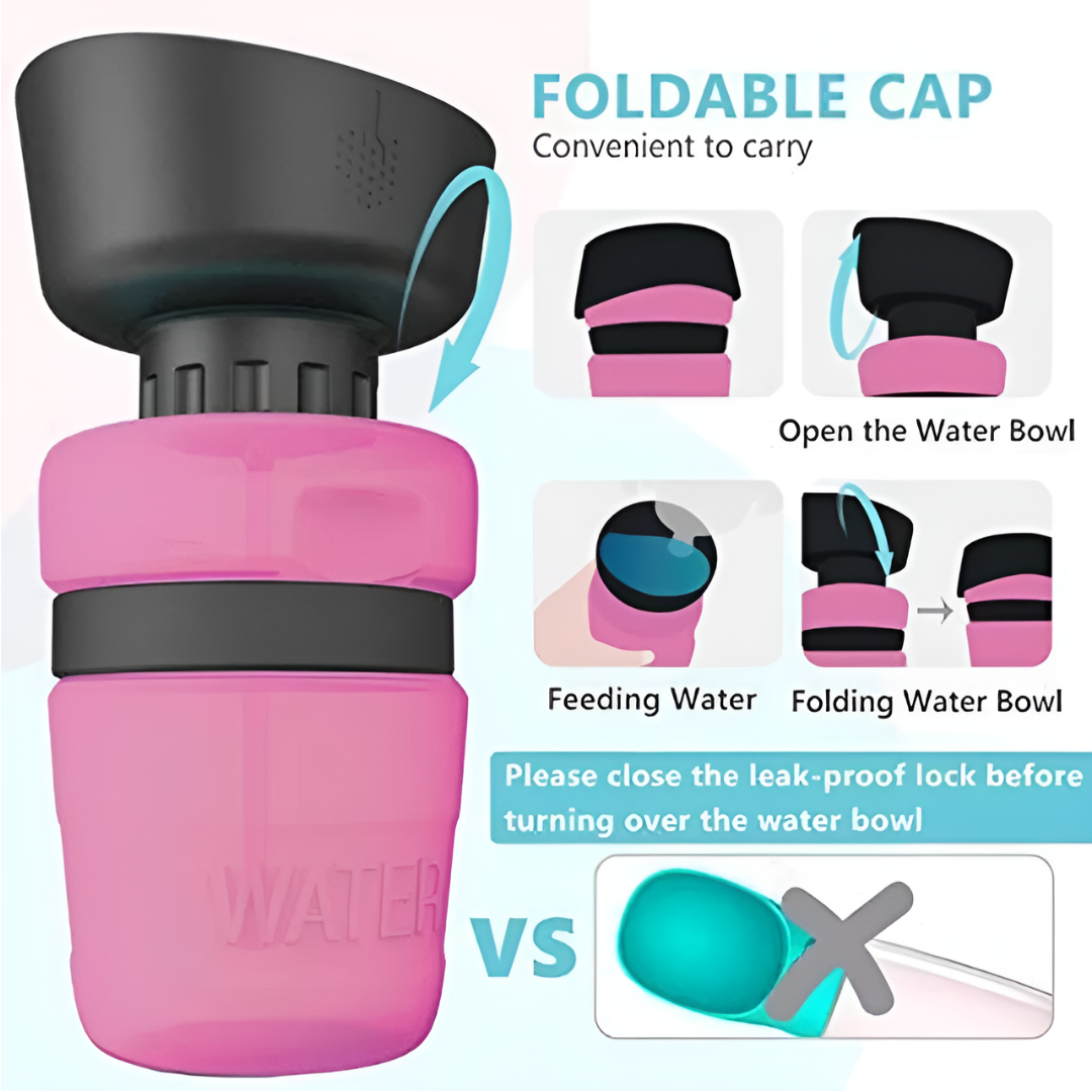 Keep your pet happy and hydrated wherever you go, with the MATE Portable Travel Water Bowl.&nbsp;